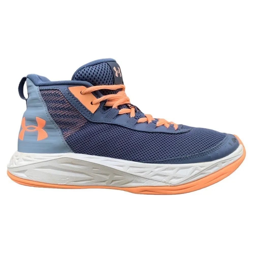 Under Armour Youth Utility Blue Orange Jet Basketball Shoes Sneakers Size 6